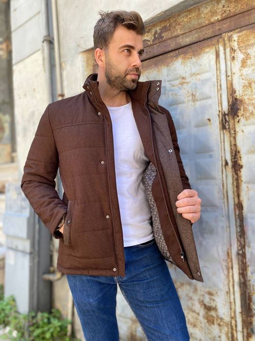 Picture of DARK BROWN LINEN SPORTS COAT