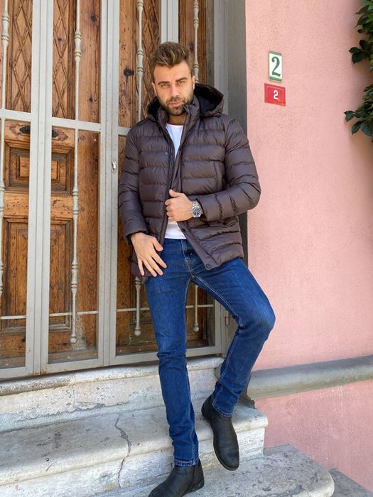 Picture of HIBISKUS POCKET DETAILED SPORTS INFLATABLE COAT