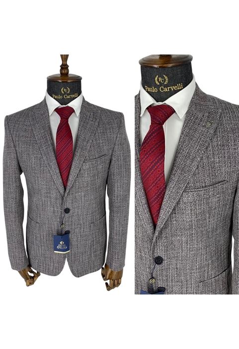 Picture of DARK GRAY PLAIN PATTERNED JACKET