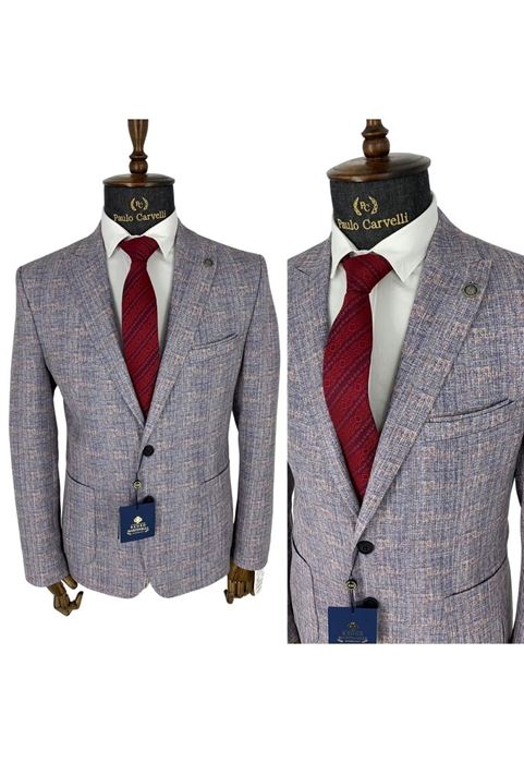 Picture of CLASSIC NAVY BLUE YELLOW LINE DETAILED JACKET