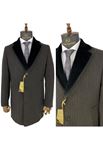 Image de MANTEAU DÉTAILLÉ À COL RAYÉ PLAT VERT SOLDAT FONCÉ