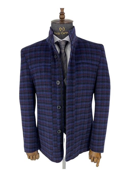 Picture of MAROON AND BLACK STRIPED COAT