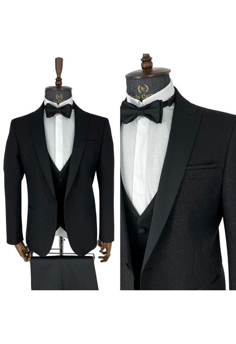 Picture of BLACK PATTERN DETAILED TUFFED