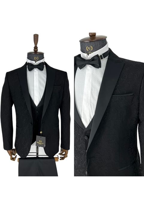 Picture of SHINING BLACK FLORAL PATTERNED TUNK