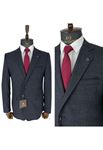 Picture of DARK GRAY STRAIGHT LINEAR PATTERNED SUIT
