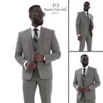 Image de GILET GRIS À RAYURES PLATES