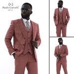 صورة بدلة فيست مخططة مربعة ليلكي