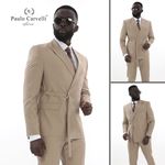 Image de COSTUME PLAT CRÈME DÉTAILLÉ AVEC CEINTURE