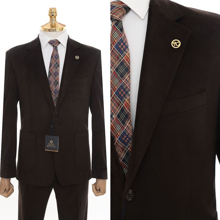 صورة KAHVERENGİ KADİFE CEKET