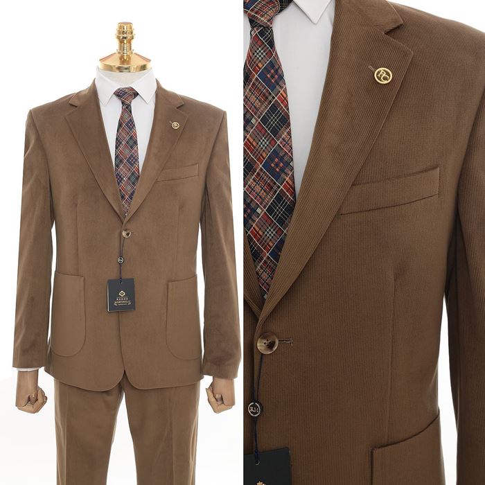 Picture of AÇIK KAHVE KADİFE CEKET