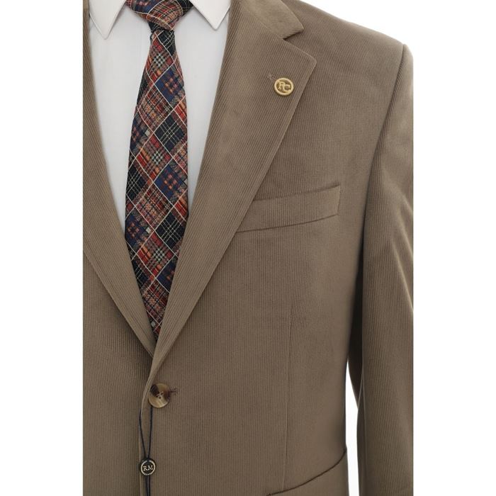 KOYU SÜT KAHVE KADİFE CEKET resmi