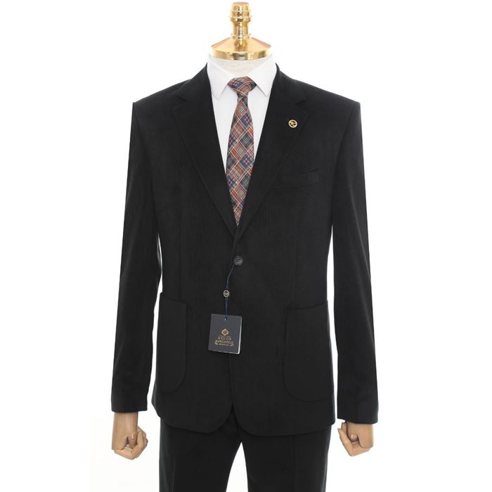 SİYAH KOYU FÜME KADİFE CEKET resmi