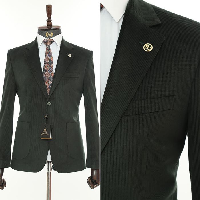 صورة HAKİ YEŞİL KADİFE CEKET