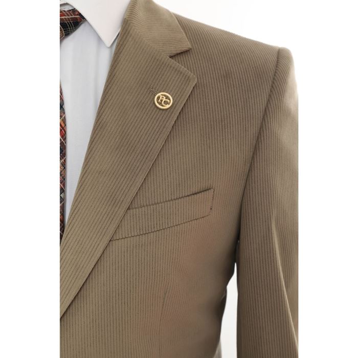 Picture of KOYU FÜME SÜT KAHVE KADİFE CEKET