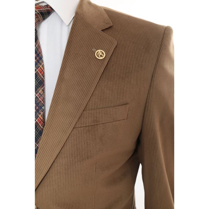 صورة BAKIR RENGİ KADİFE CEKET